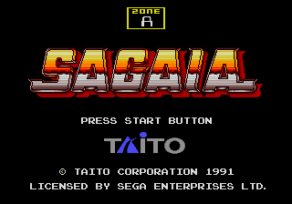 Sagaia title screen for Sega Genesis